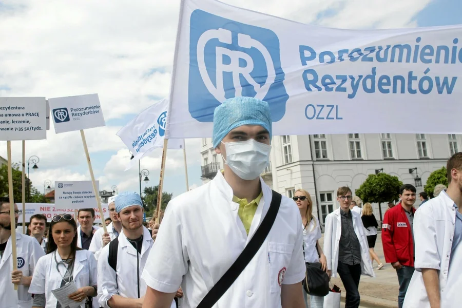 Protest lekarzy we Wrocławiu, w czerwcu br.