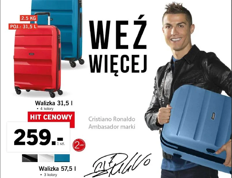 Ambasadorem marki American Tourister jest światowej klasy piłkarz Christiano Ronaldo.