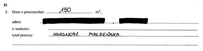Maciej Wąsik - dom bez wartości w oświadczeniu mająkowym.