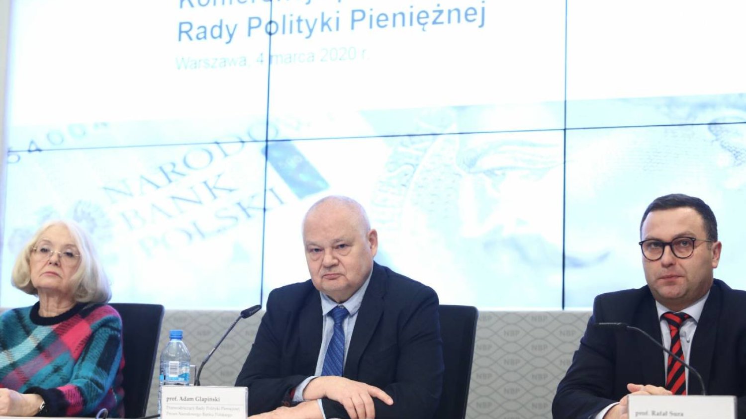 Adam Glapiński i Rada Polityki Pieniężnej podczas konferencji