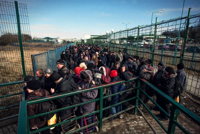 Przejście graniczne w Medyce to nie przelewki. Od zrobienia zdjęcia w 2012 roku nieco się na szczęście jednak zmieniło