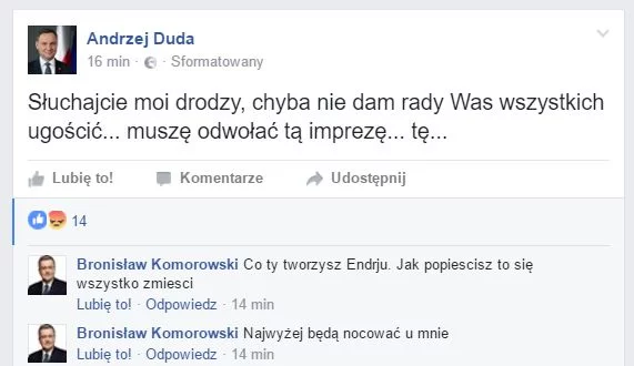 Chociaż można mieć wątpliwości czy się odbędzie.