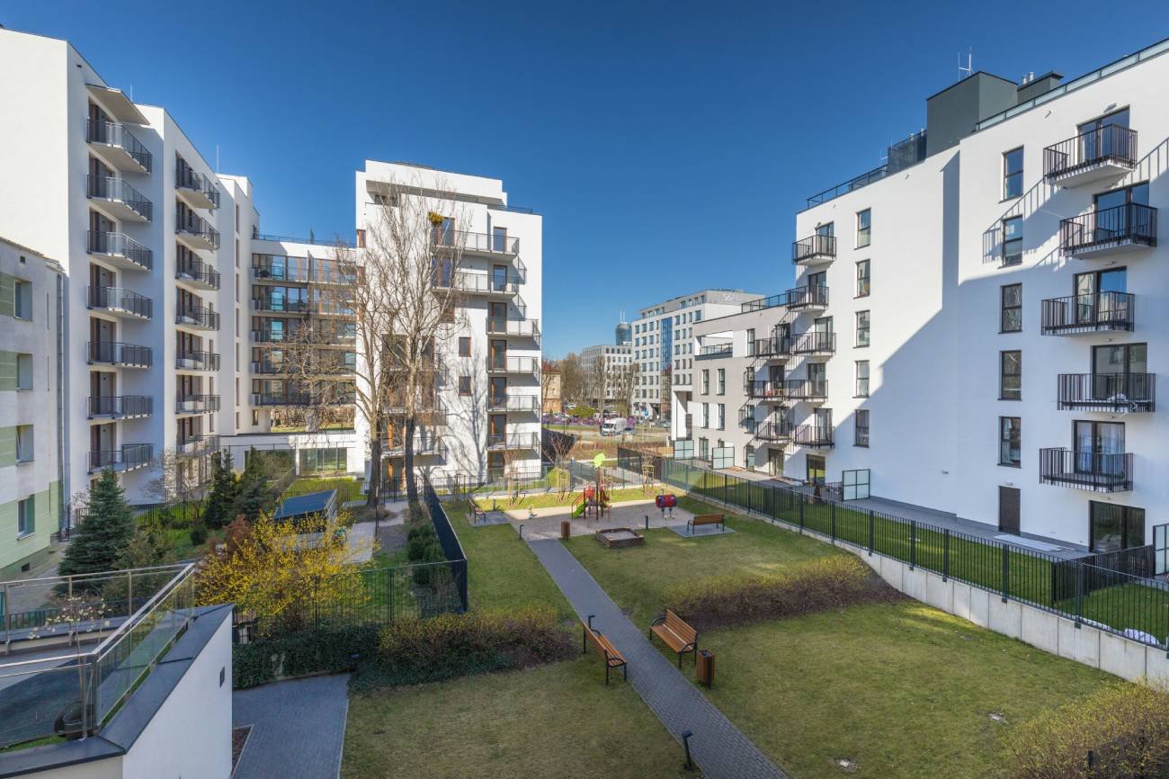 Osiedle mieszkaniowe w Warszawie.