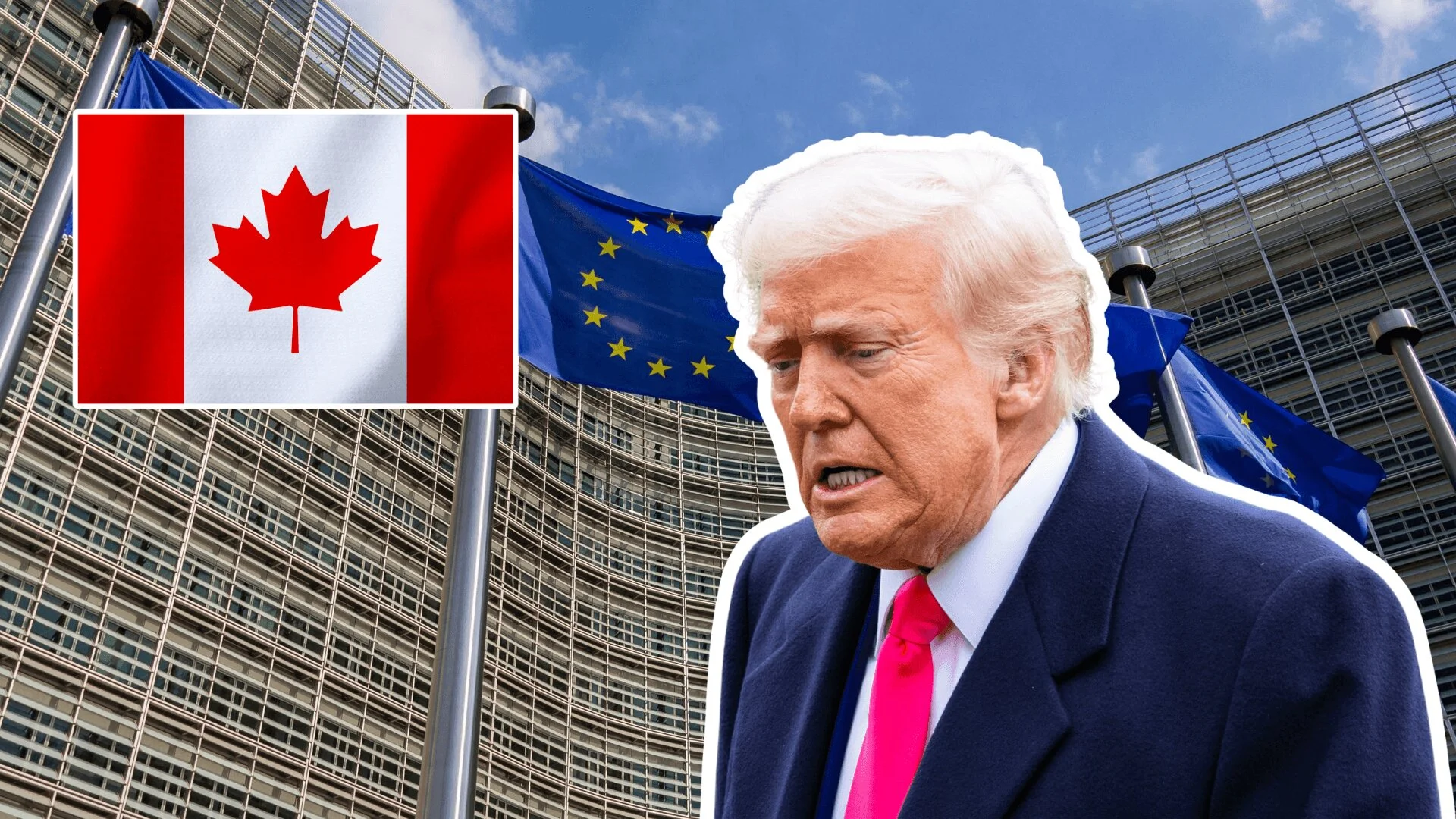 Kanada może dołączyć do Unii Europejskiej. Co ucieszy Polaków, zezłości Trumpa Donald Trump, flagi UE i Kanady