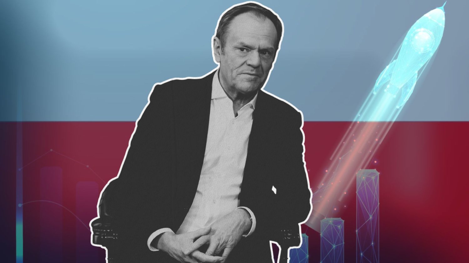 Donald Tusk na tle rosnącego potencjału kosmicznego Polski.