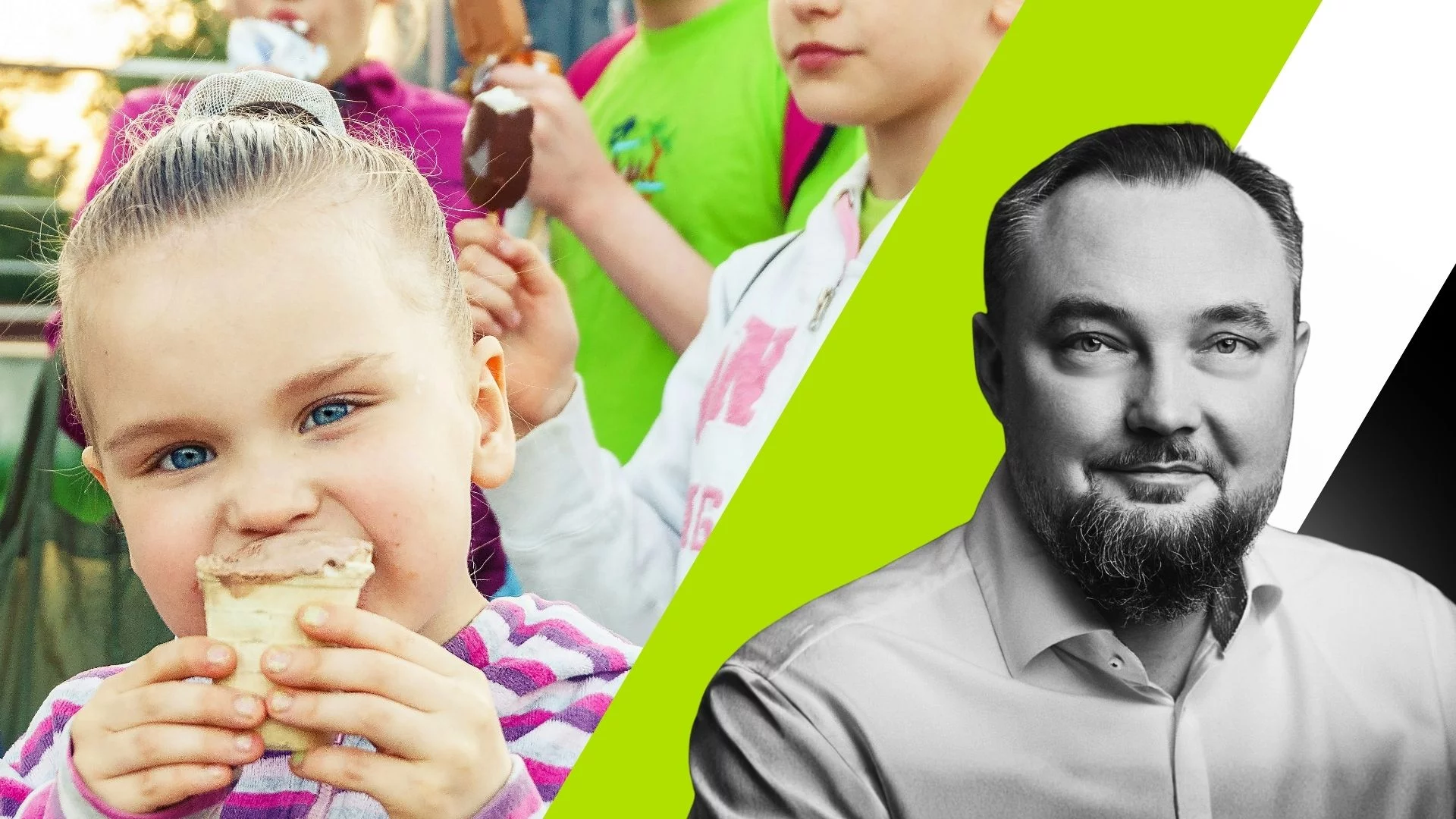 dzieciaki jedzące lody