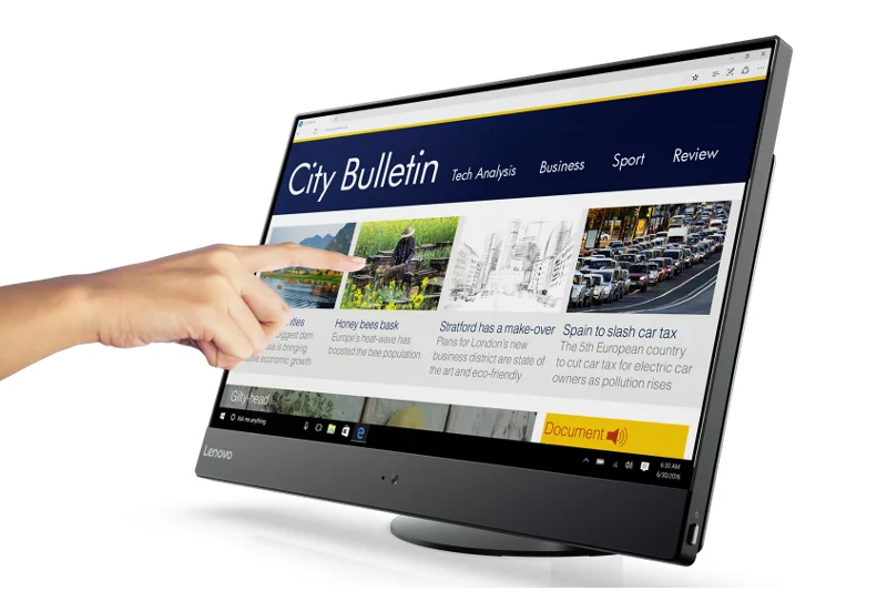W miejscach wymagających szybkiej obsługi klienta niezastąpione okazują się komputery AiO z wielopunktowymi ekranami dotykowymi. Na zdjęciu AIO Lenovo V510z