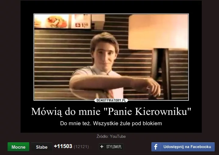 Jeden z memów internautów wyśmiewający klip McDonald's sprzed kilku lat.