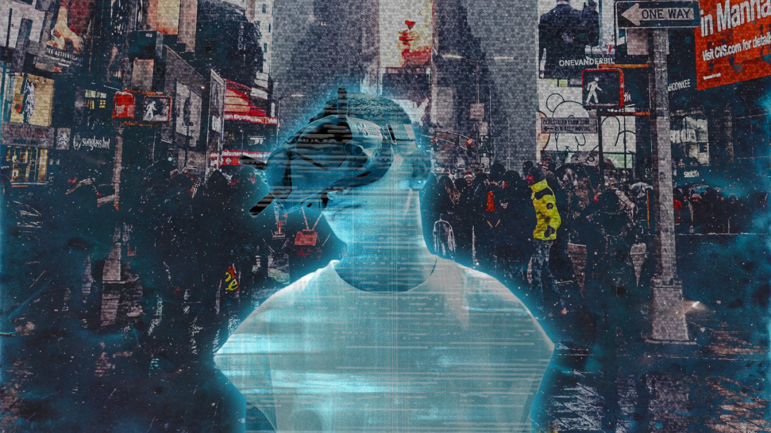 Osoba w Metaverse.