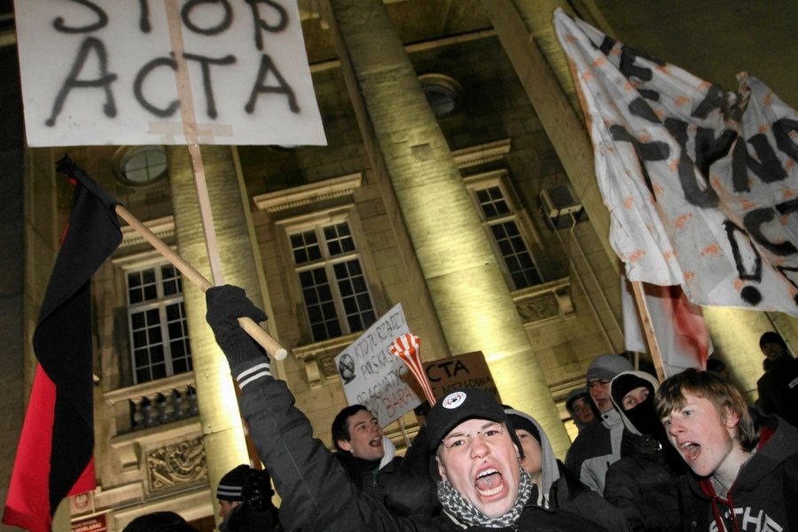 Protesty w sprawie ACTA były organizowane w olbrzymiej mierze przez użytkowników portalu Wykop.pl.