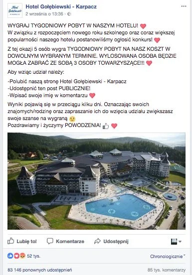 Fałszywy konkurs Hotelu Gołębiewski zrobił zaskakującą karierę
