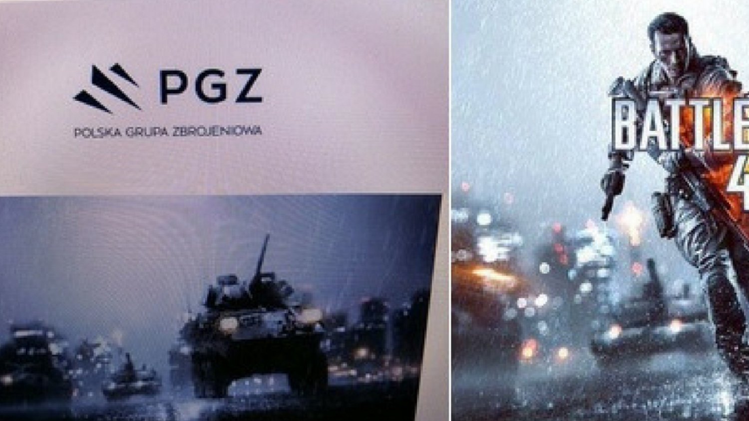 Twórcy newslettera Polskiej Grupy Zbrojnej "skorzystali" z grafiki stworzonej na potrzeby gry "Battlefield 4".