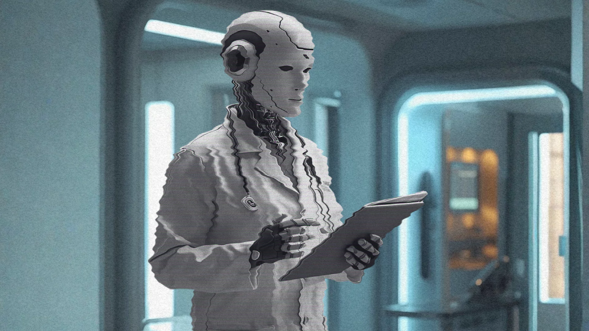 Robot w lekarskim kitlu stoi w szpitalu. Wielka zmiana w ChatGPT: koniec porad medycznych