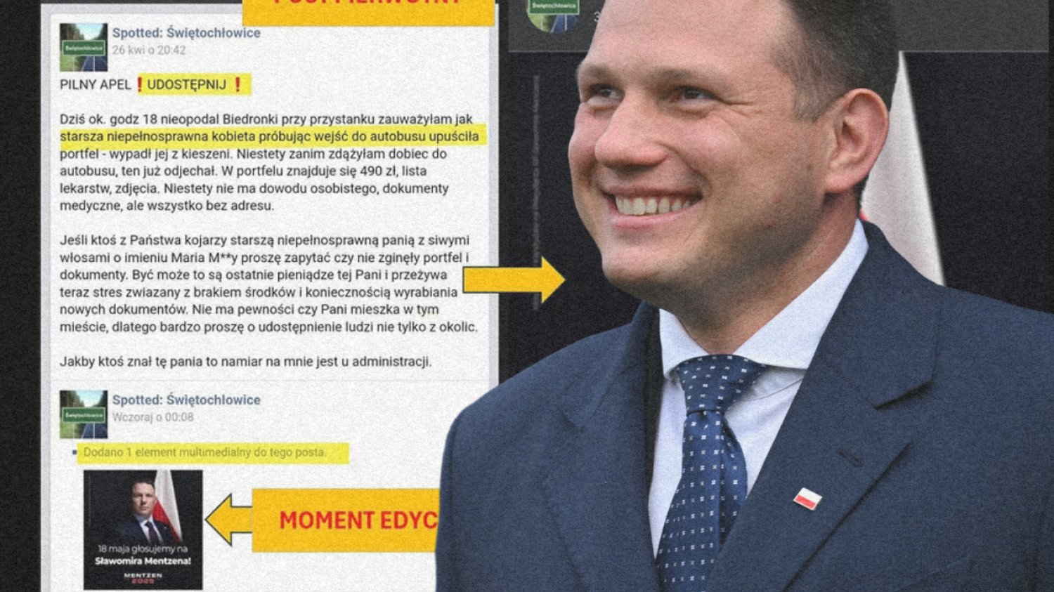 Sławomir Mentzen i zmanipulowane posty.