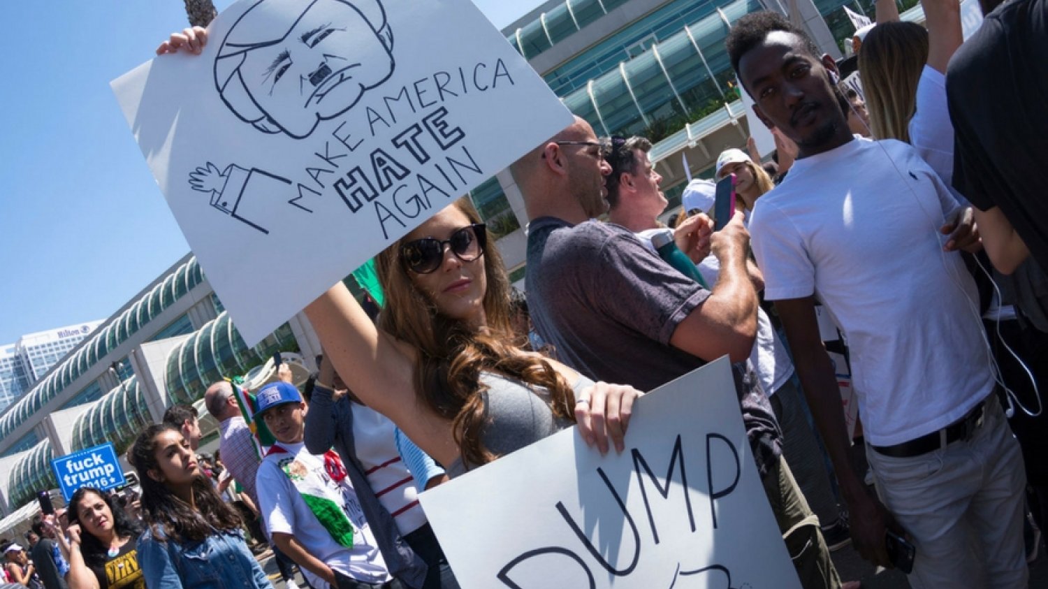 Manifestacja przeciwników Donalda Trumpa.