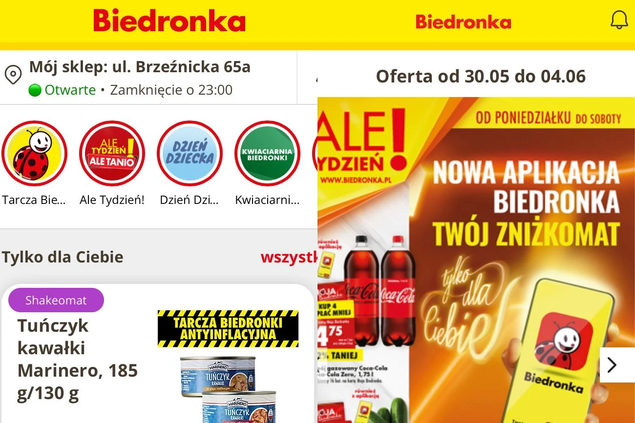Nowa aplikacja Biedronki
