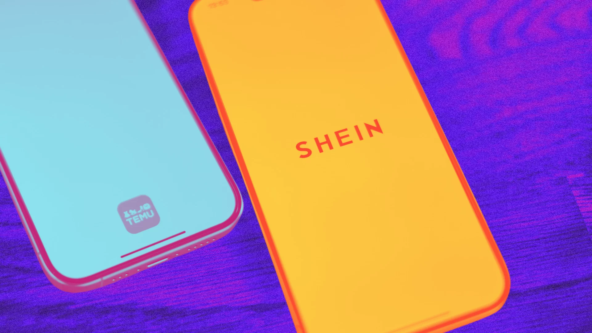 Dwa smartfony, a na ich ekranach logo Temu i Shein. Przebadali produkty z Shein i Temu. "Rzekome okazje są czasami toksyczne".