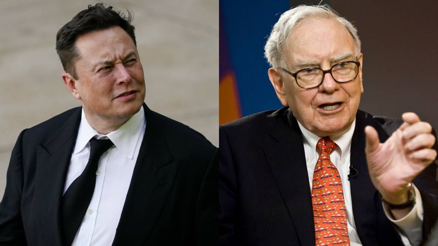 szef Tesli Elon Musk i inwestor Warren Buffett