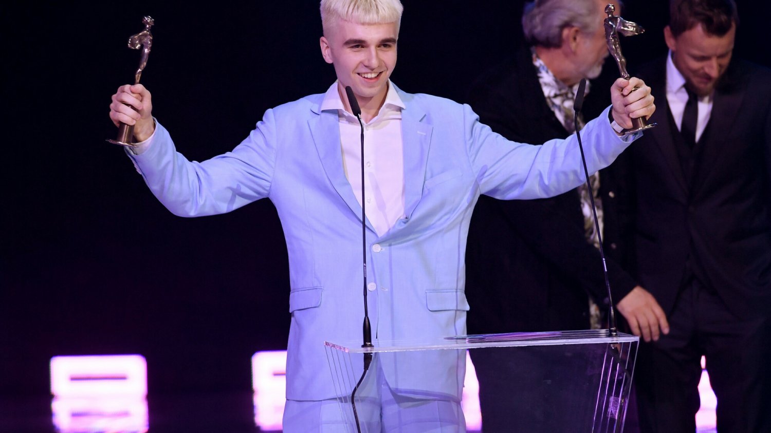 Mata odbiera statuetki podczas gali rozdania Polskich Nagród Muzyki Rozrywkowej i Jazzu Fryderyk Festiwal 2021