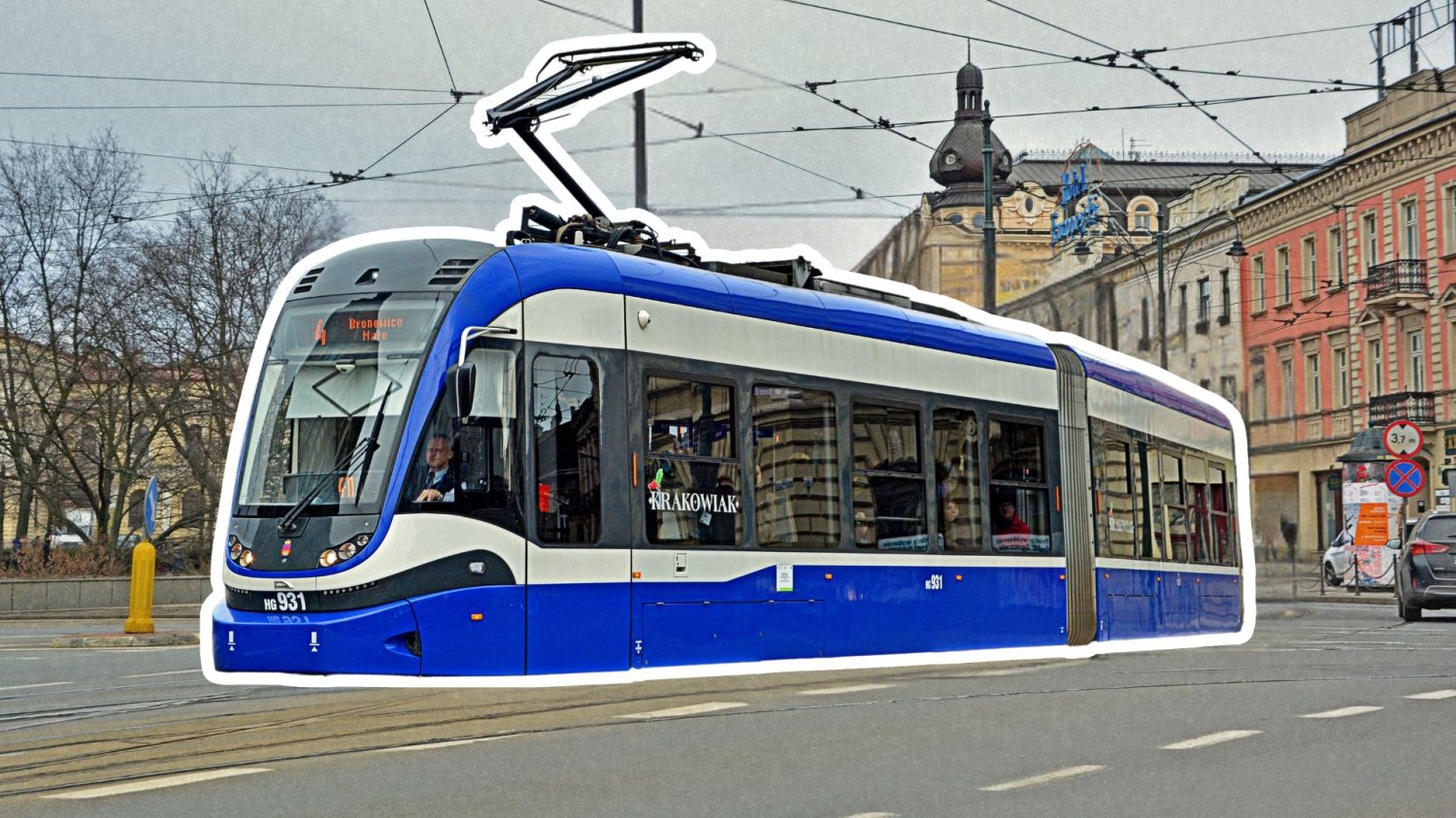 Tramwaj w Krakowie.