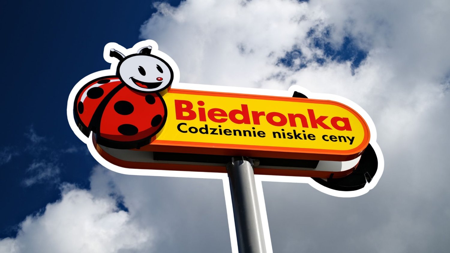 Logo sklepu Biedronka.