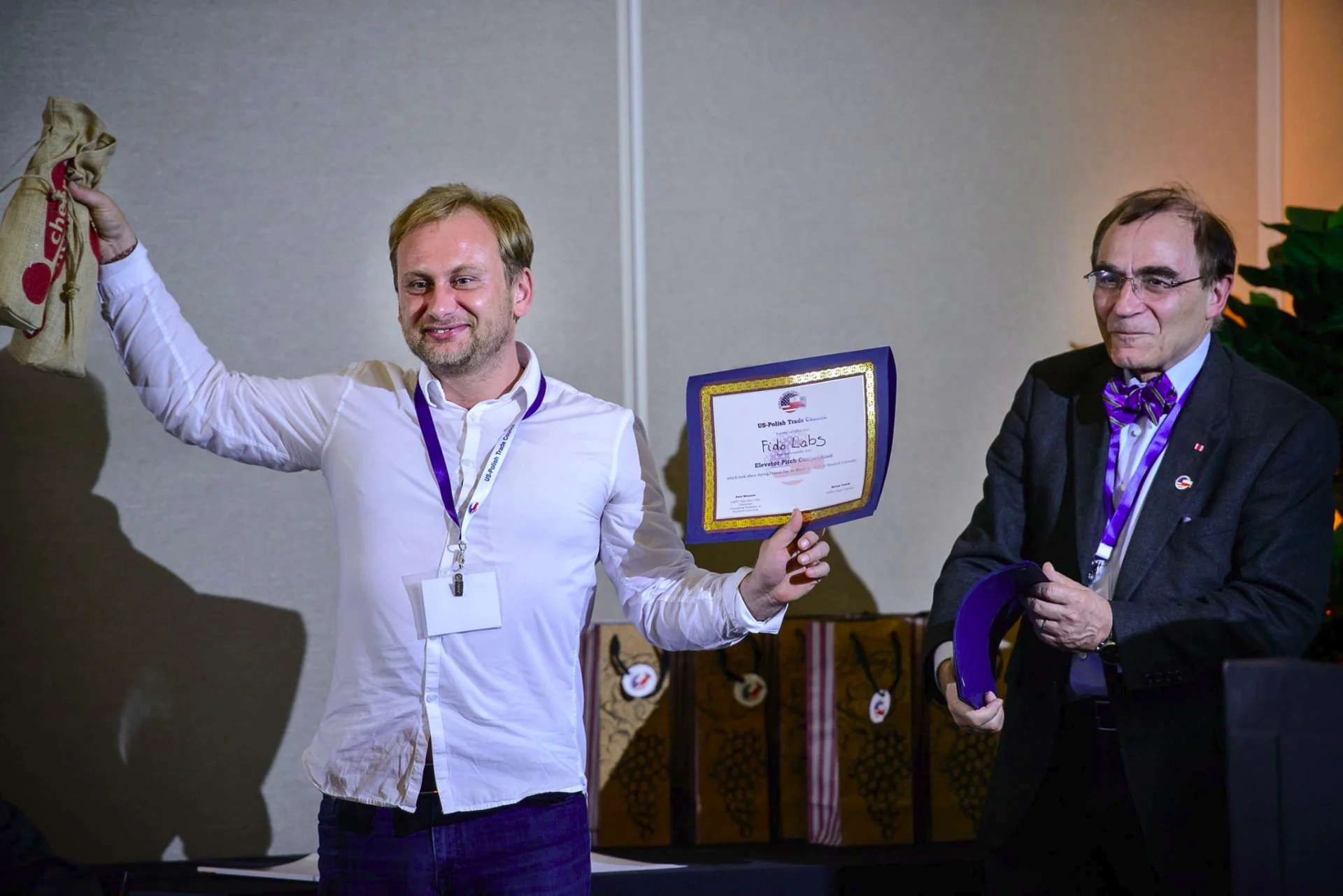 Michał Wroczyński, założyciel i CEO Fido Labs; Profesor Piotr Moncarz współzałożyciel i przewodniczący USPTC