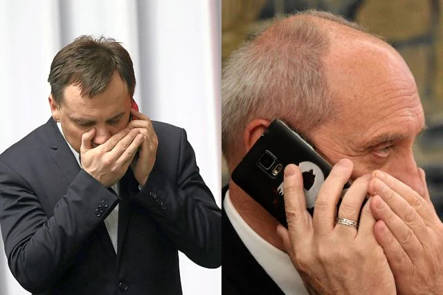 Ministrowie Ziobro czy Macierewicz zasłaniają usta podczas niemal każdej rozmowy telefonicznej
