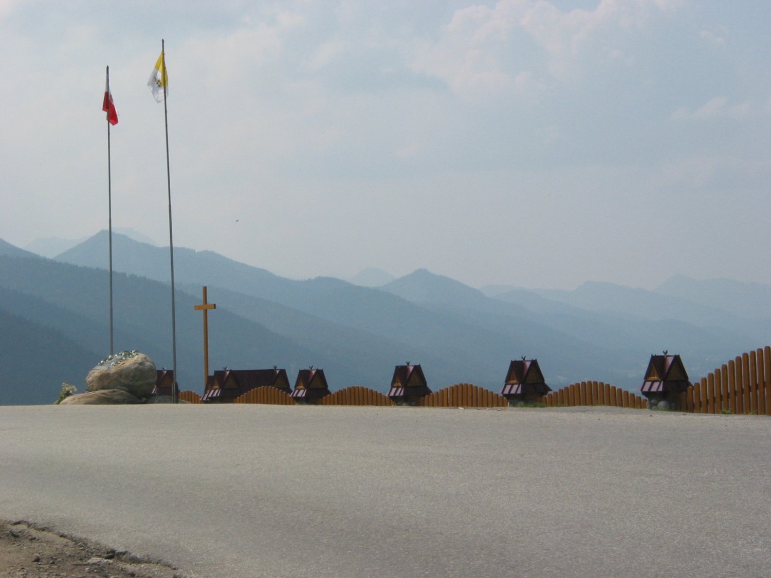 Punkt widokowy na zakopiańskiej Cyrhli, jeszcze przed postawieniem billboardu