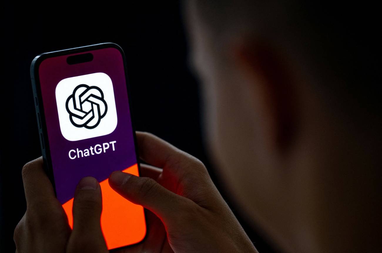 ChatGPT na smartfonie.