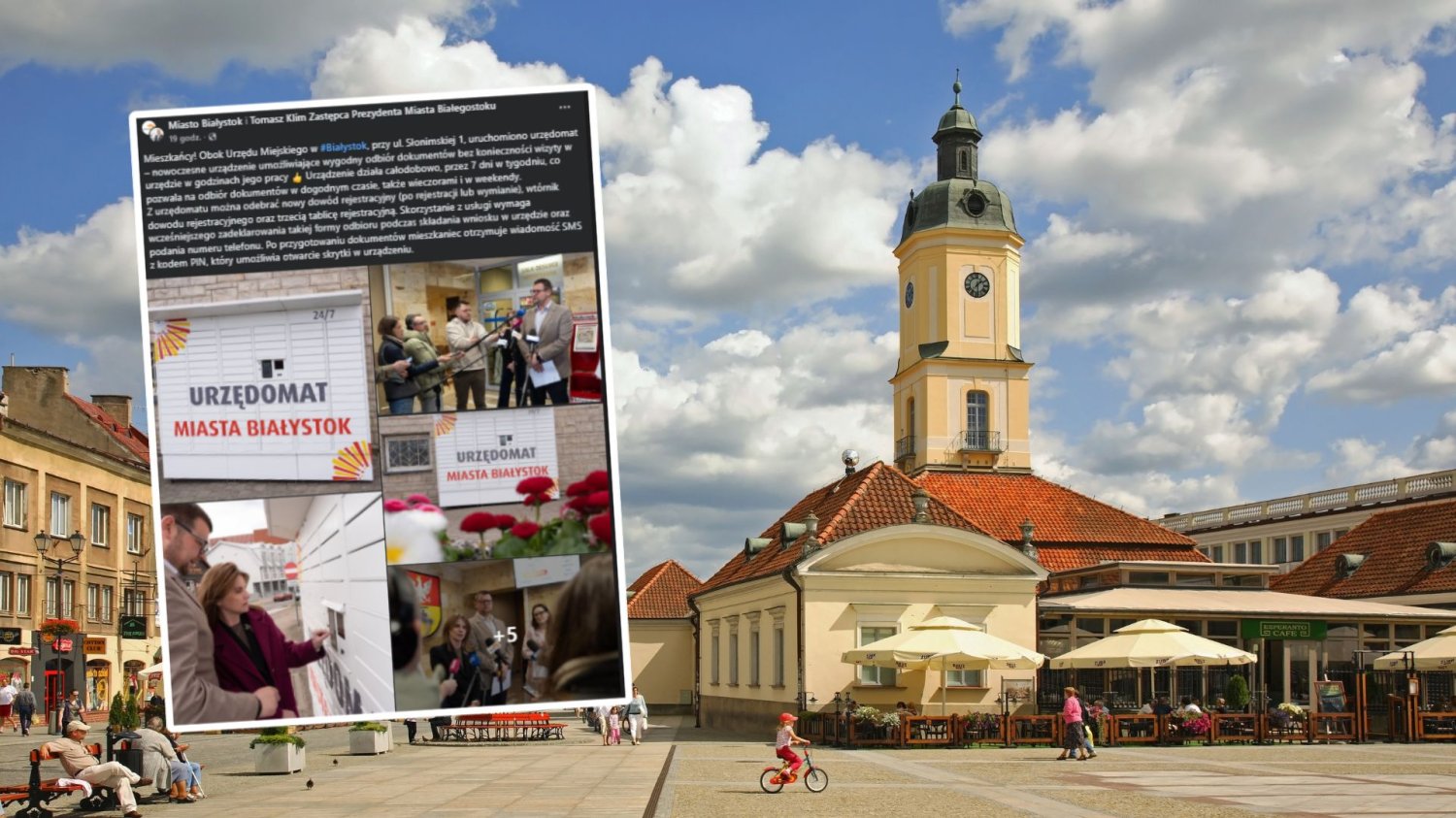 Urzędomat przy Branickiego otwarty. Genialny gadżet uratuje Twój czas i nerwy. Miasto Białystok, post na Facebooku.