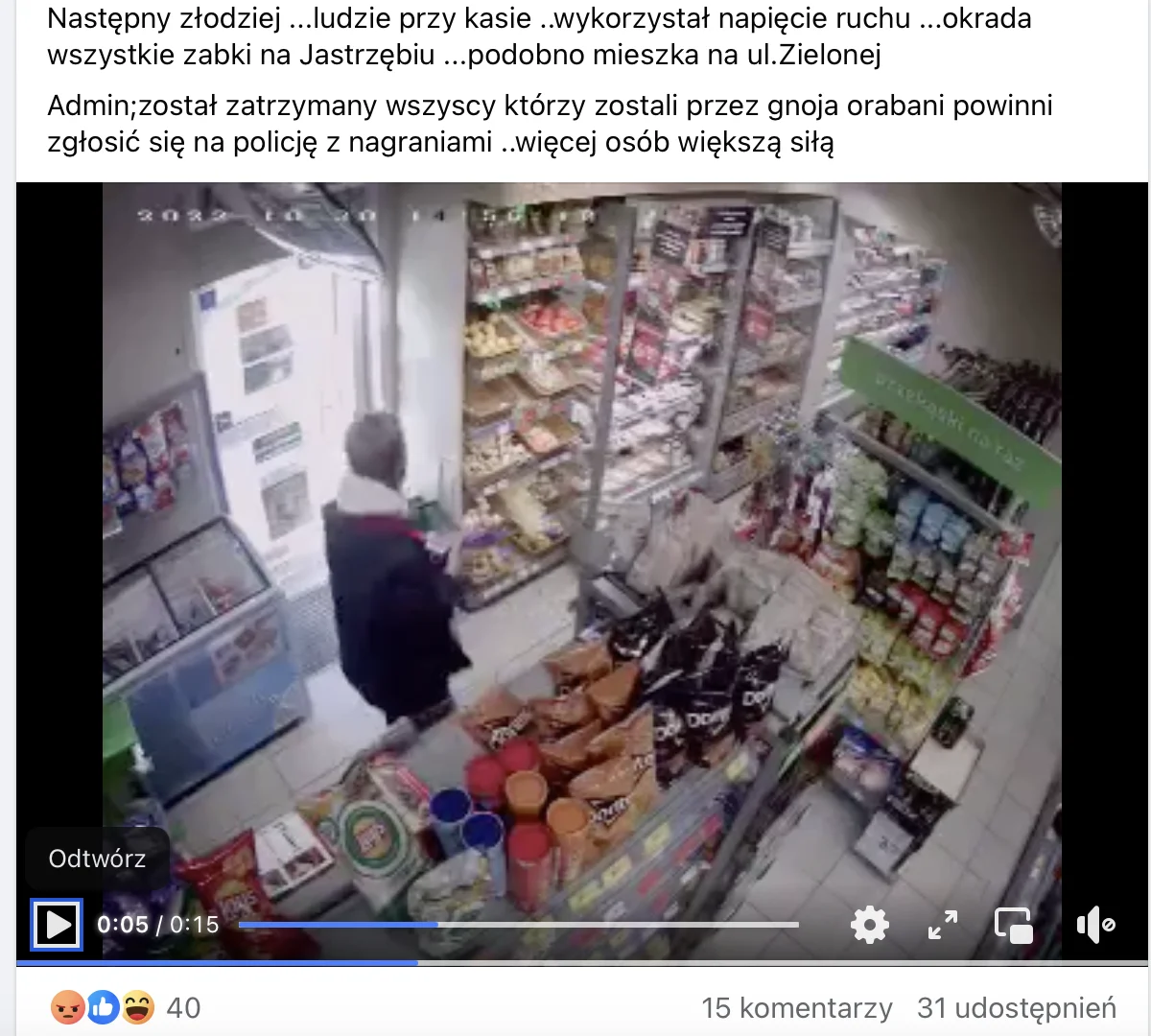 Kradzieże w Żabkach – franczyzobiorcy publikują wizerunki złodziei Kradzieże w Żabkach