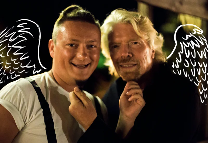 Michał Wawrzyniak i Richard Branson