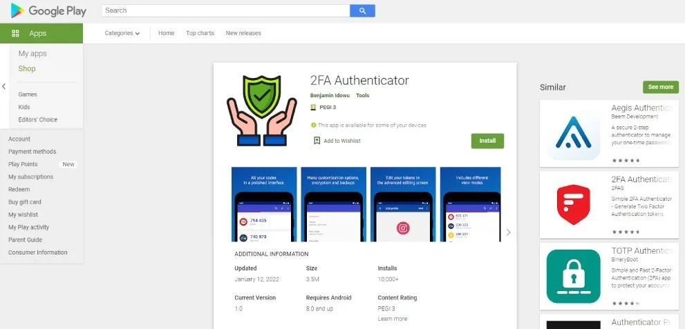 2FA Authenticator – aplikacja do uwierzytelniania instalowała trojana