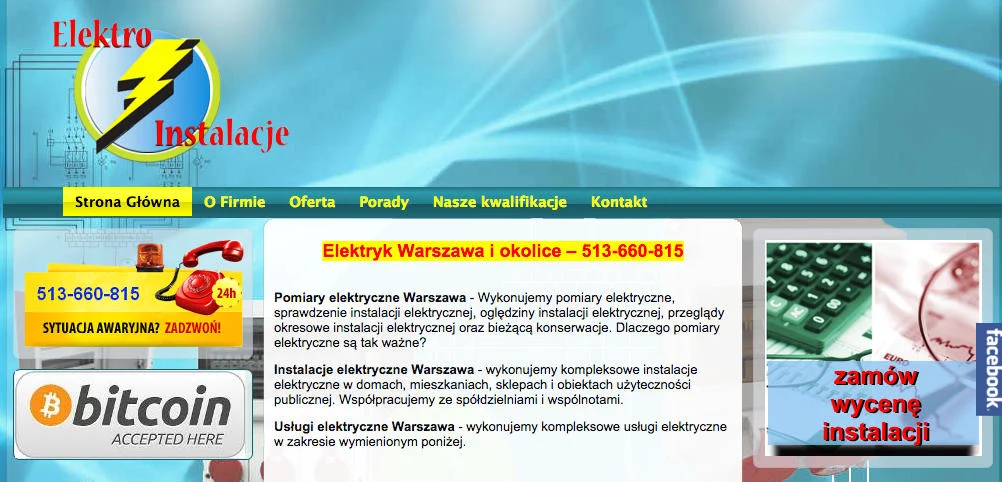 W Warszawie Bitcoinami zapłacisz nawet za instalację elektryczną.