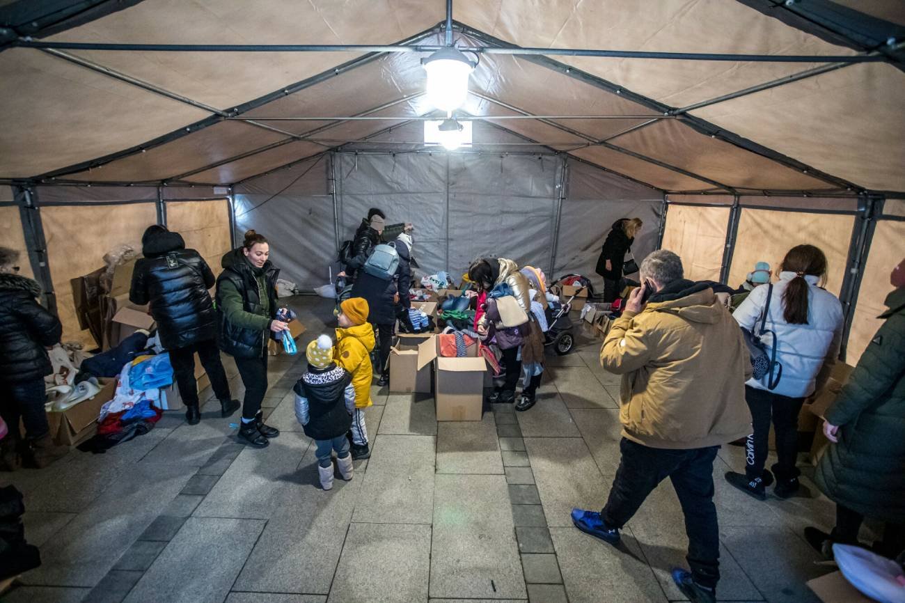 Uchodźcy z Ukrainy w Krakowie.