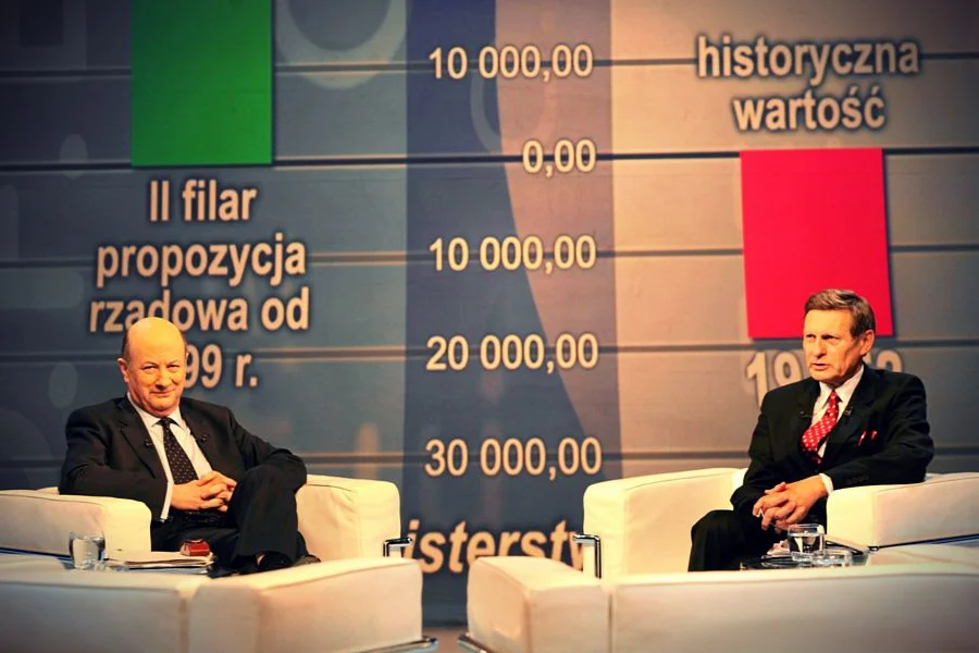 Jacek Rostowski i Leszek Balcerowicz debatują o przyszłości OFE w 2011 roku.
