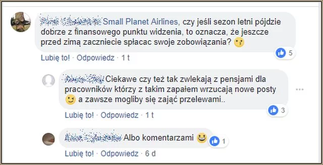 Small Planet wielu klientom pisze wprost, że nie ma pieniędzy. Reakcje są różne