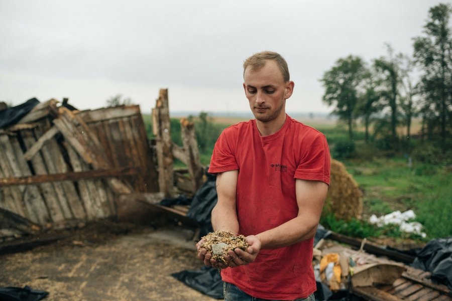 Zniszczenia w miejscowości Sternowo.