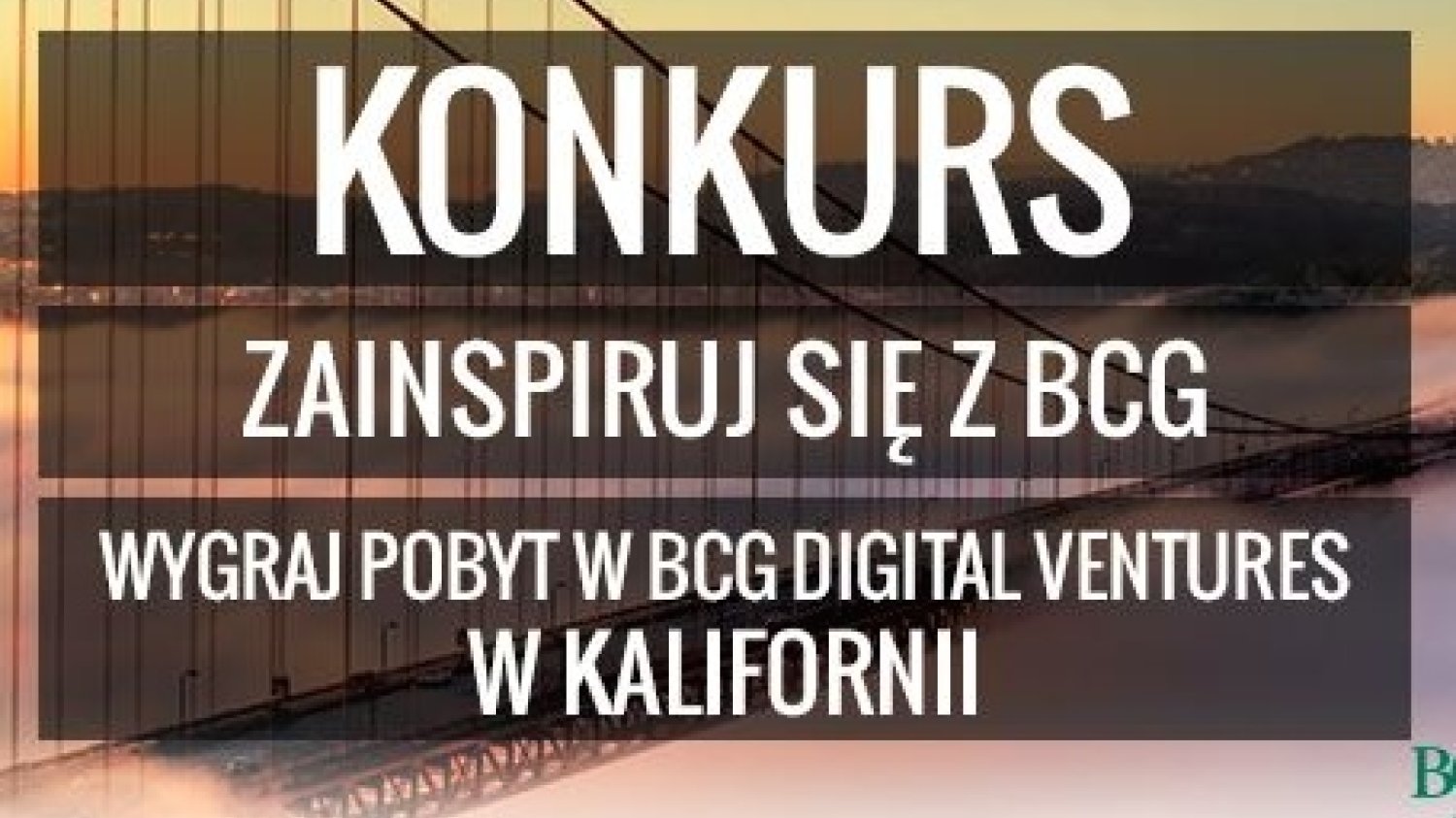 Studenci mogą wziąć udział w konkursie "Zainspiruj się z BCG"