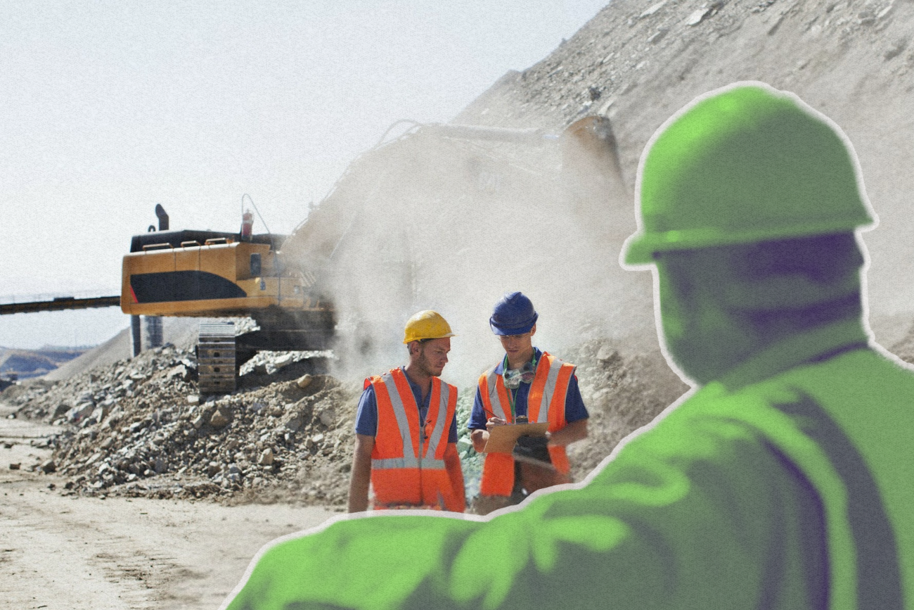 Praca w kamieniołomie.