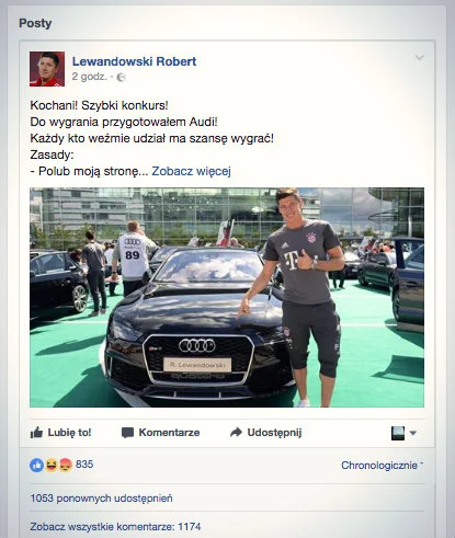 Ktoś chętny na auto "Lewego"?