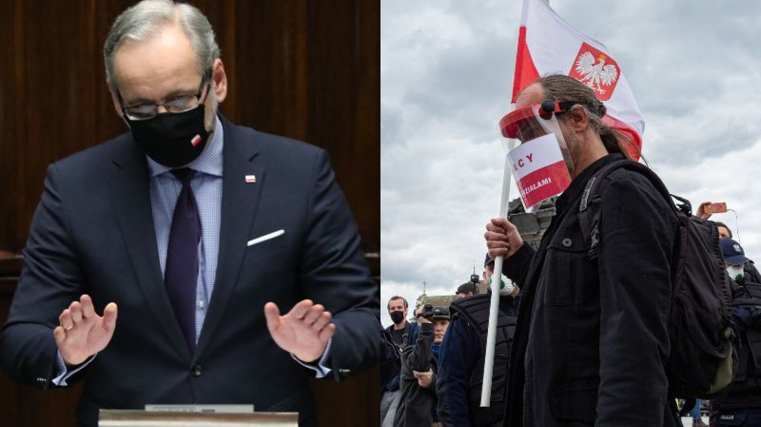 Niedzielski z humorem potwierdził, że przyłbice niedługo będą niewystarczające.