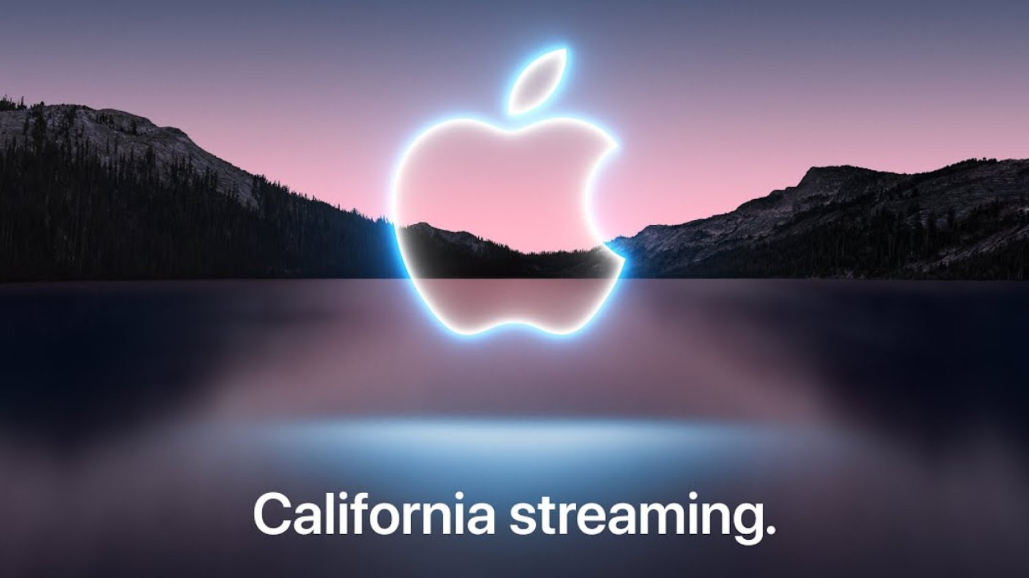 plansza zapowiadająca Apple Event z logiem Apple i napisem "California streaming."