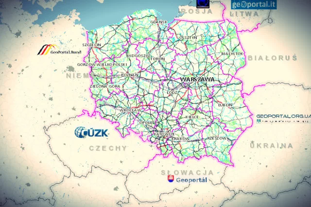 Geoportal powstał na bazie danych Głównego Geodety Kraju. Udostępnia świetne, dokładne zdjęcia lotnicze