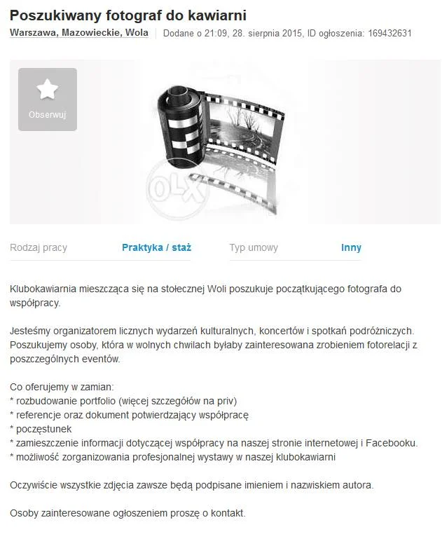 W klubokawiarni na Woli jest przynajmniej poczęstunek.