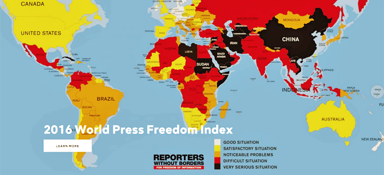 World Press Freedom Index 2016