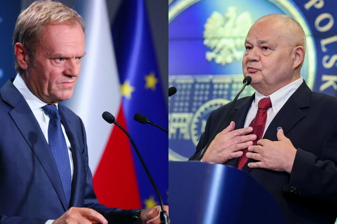 Donald Tusk i Adam Glapiński.