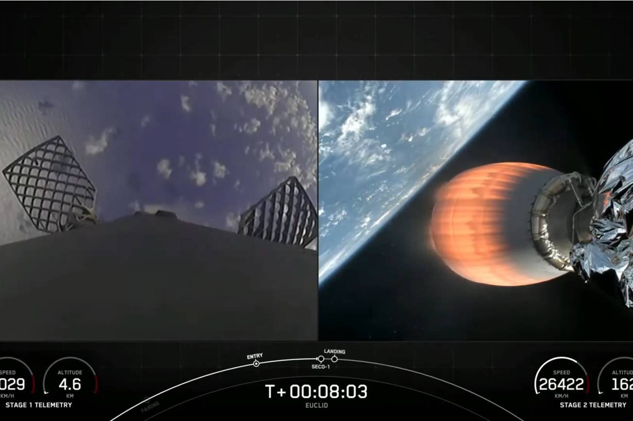 Nagrania ze startu Falcon 9.