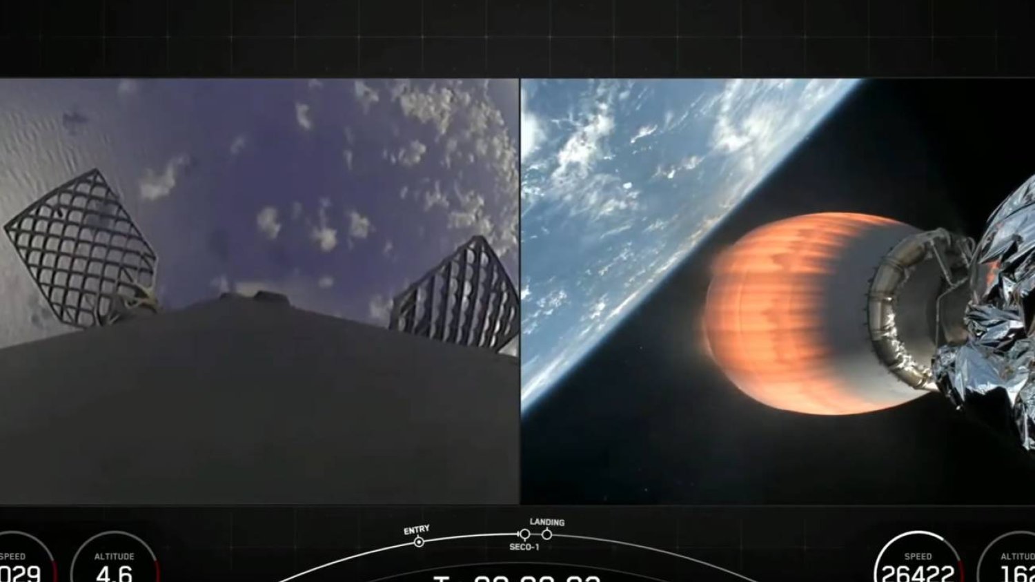 Nagrania ze startu Falcon 9.