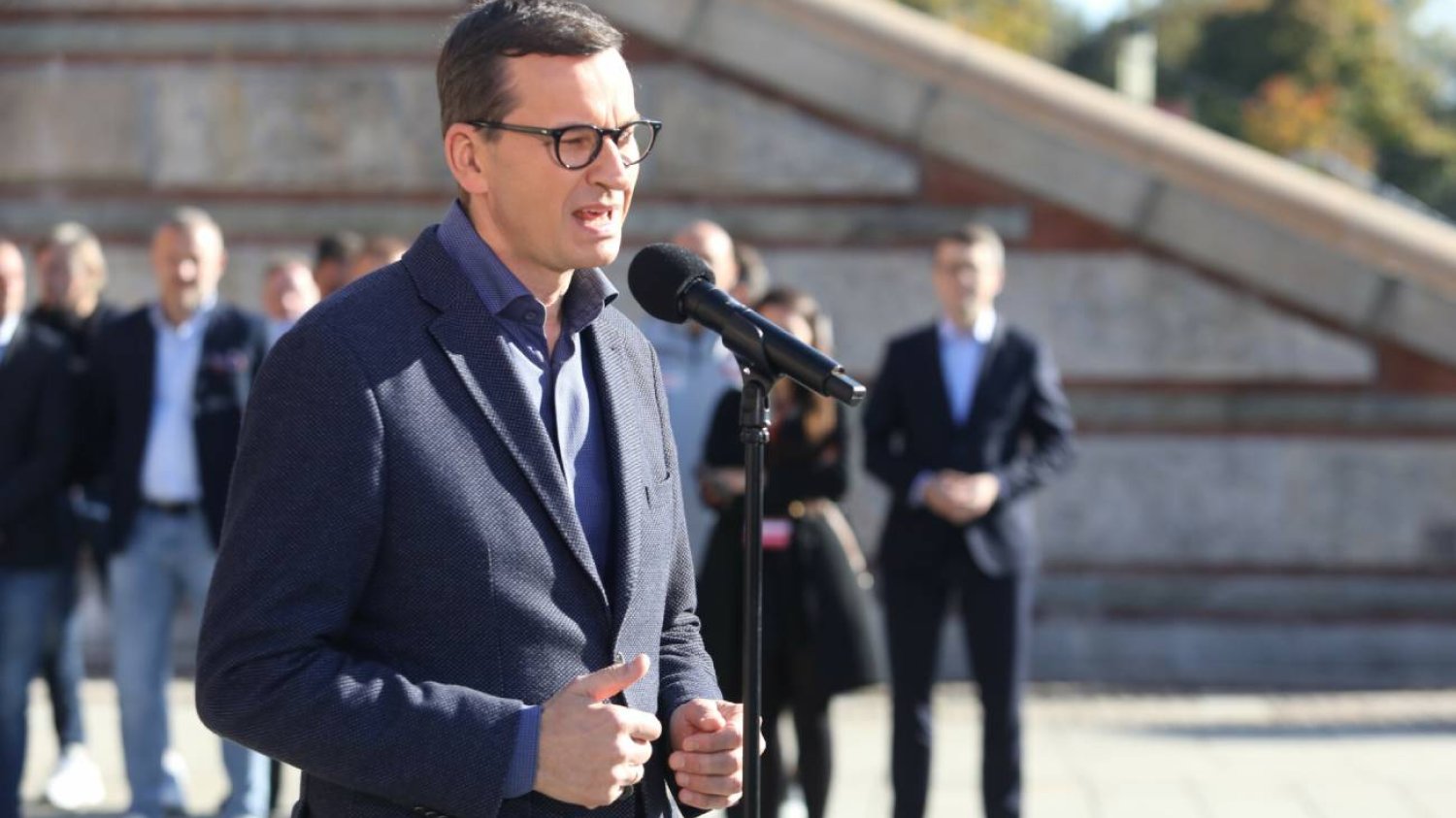 Premier Mateusz Morawiecki podczas Święta Piłki Nożnej na PGE Narodowym